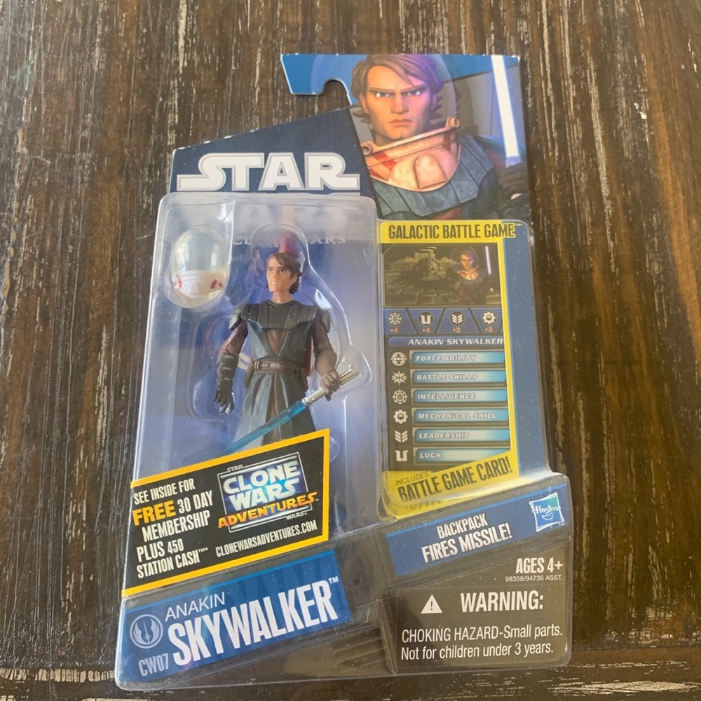 Star Wars The Clone Wars CW07 Anakin Skywalker Action Figure Hasbro New